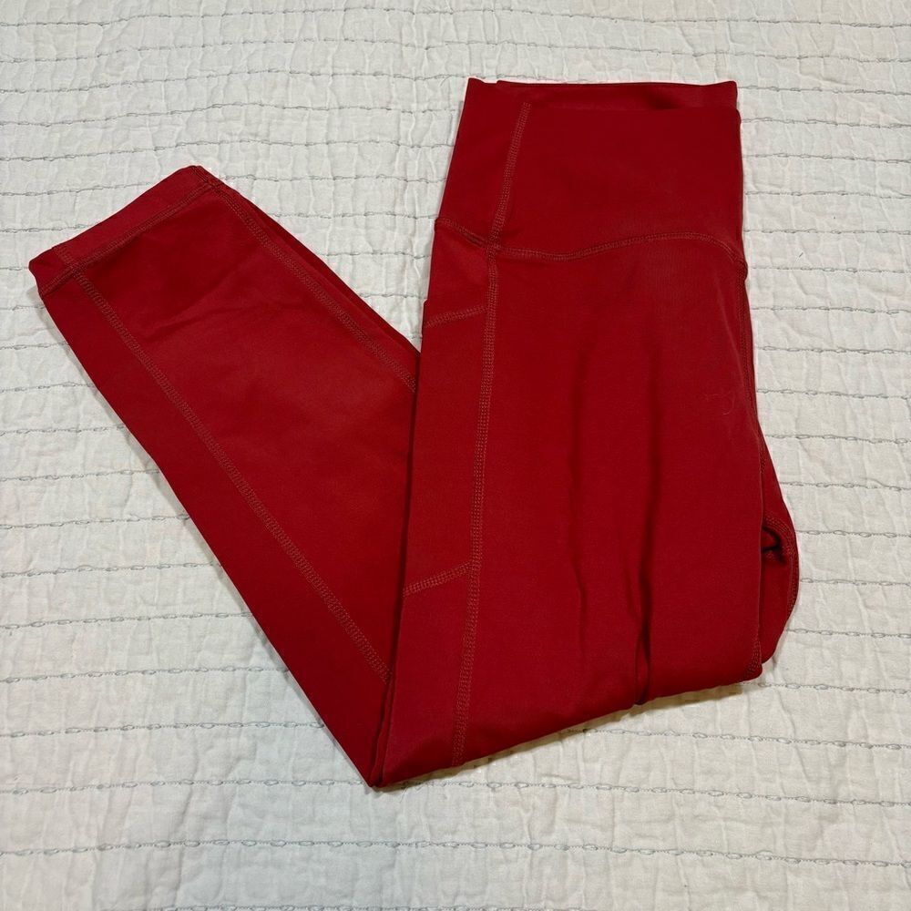 Zyia Active Leggings Womens Size 8-10 Athletic Yoga Red Capri